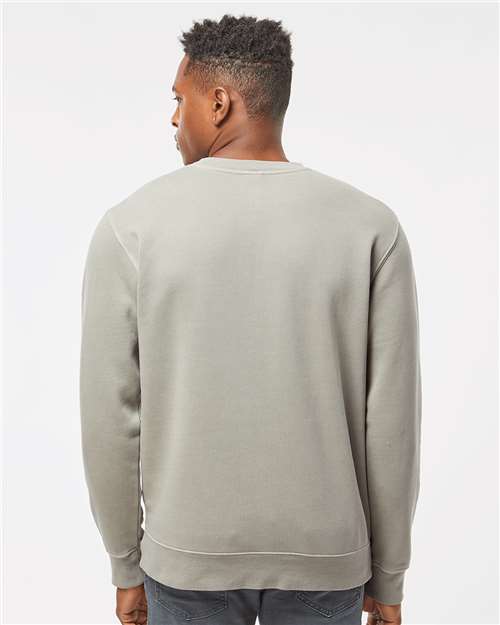 Independent Trading Co. PRM3500 Unisex Midweight Pigment-Dyed Crewneck Sweatshirt - Pigment Cement - model back
