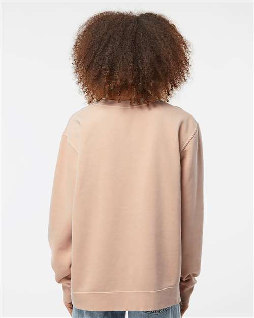 Independent Trading Co. PRM3500 Unisex Midweight Pigment-Dyed Crewneck Sweatshirt - Pigment Dusty Pink - model back