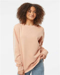 Independent Trading Co. PRM3500 Unisex Midweight Pigment-Dyed Crewneck Sweatshirt - Pigment Dusty Pink - model front