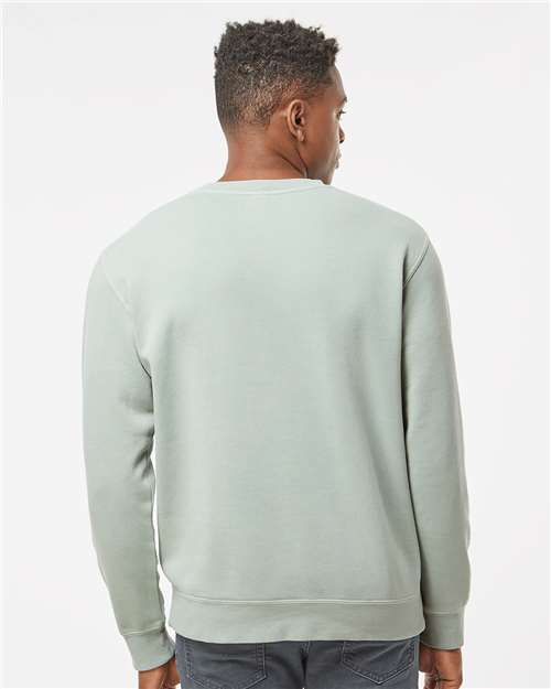 Independent Trading Co. PRM3500 Unisex Midweight Pigment-Dyed Crewneck Sweatshirt - Pigment Sage - model back