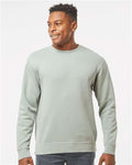 Independent Trading Co. PRM3500 Unisex Midweight Pigment-Dyed Crewneck Sweatshirt - Pigment Sage - model front