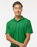 Paragon 100 Men's Saratoga Performance Mini Mesh Polo - Kelly - model front