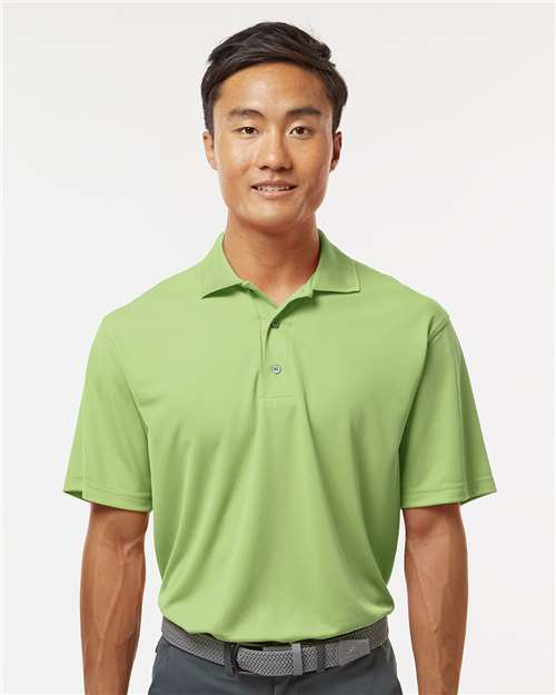 Paragon 100 Men's Saratoga Performance Mini Mesh Polo - Kiwi - model front