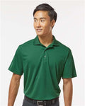 Paragon 100 Men's Saratoga Performance Mini Mesh Polo - Hunter Green - model front