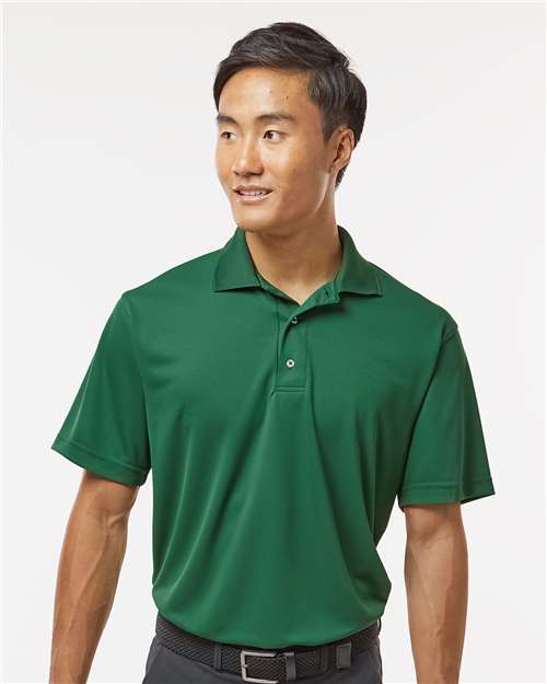 Paragon 100 Men's Saratoga Performance Mini Mesh Polo - Hunter Green - model front