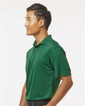 Paragon 100 Men's Saratoga Performance Mini Mesh Polo - Hunter Green - model side