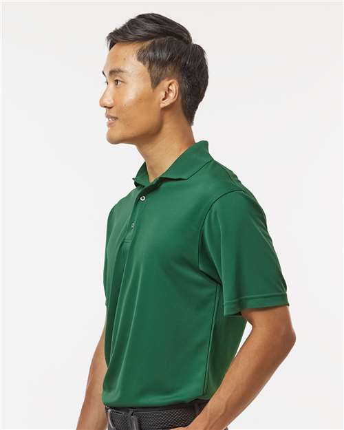 Paragon 100 Men's Saratoga Performance Mini Mesh Polo - Hunter Green - model side