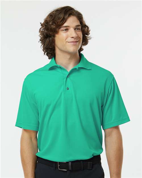 Paragon 100 Men's Saratoga Performance Mini Mesh Polo - Seagreen - model front
