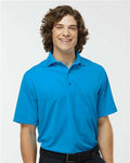 Paragon 100 Men's Saratoga Performance Mini Mesh Polo - Turquoise - model front