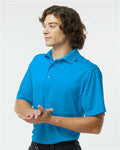Paragon 100 Men's Saratoga Performance Mini Mesh Polo - Turquoise - model side