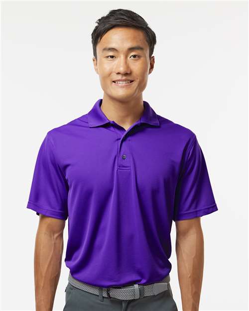 Paragon 100 Men's Saratoga Performance Mini Mesh Polo - Purple - model front