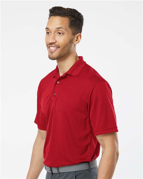 Paragon 100 Men's Saratoga Performance Mini Mesh Polo - Cardinal - model side