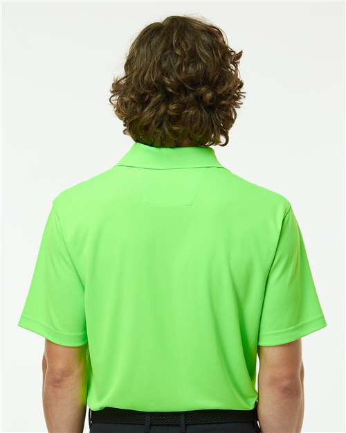 Paragon 100 Men's Saratoga Performance Mini Mesh Polo - Neon Lime - model back