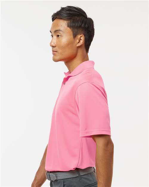 Paragon 100 Men's Saratoga Performance Mini Mesh Polo - Charity Pink - model side