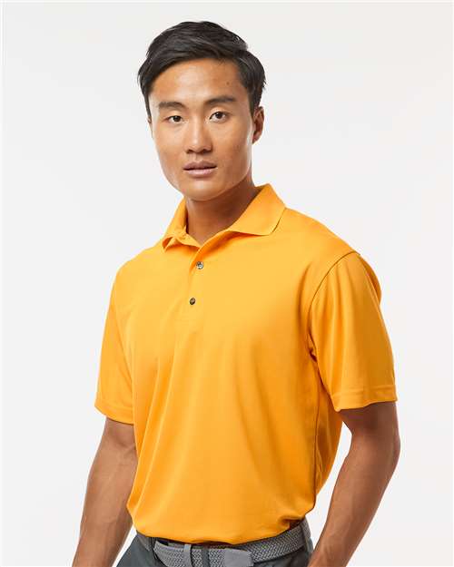 Paragon 100 Men's Saratoga Performance Mini Mesh Polo - Gold - model side