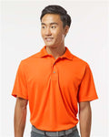 Paragon 100 Men's Saratoga Performance Mini Mesh Polo - Orange - model front