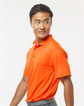 Paragon 100 Men's Saratoga Performance Mini Mesh Polo - Orange - model side
