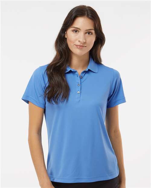 Paragon 104 Women's Saratoga Performance Mini Mesh Polo - Bimini Blue - model front