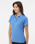 Paragon 104 Women's Saratoga Performance Mini Mesh Polo - Bimini Blue - model side