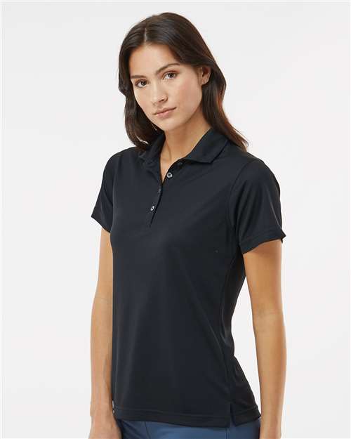 Paragon 104 Women's Saratoga Performance Mini Mesh Polo - Black - model side