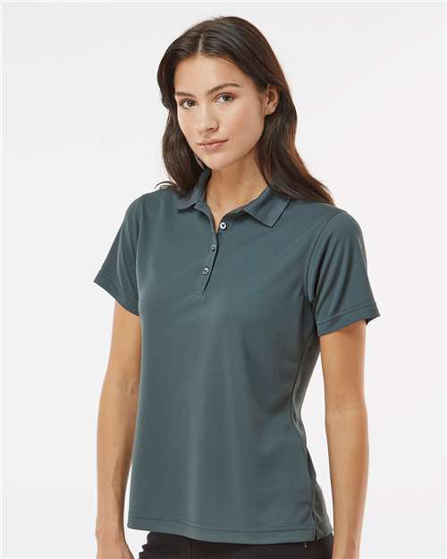 Paragon 104 Women's Saratoga Performance Mini Mesh Polo - Carbon - model side