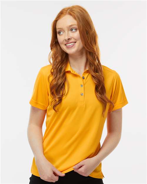 Paragon 104 Women's Saratoga Performance Mini Mesh Polo - Gold - model front