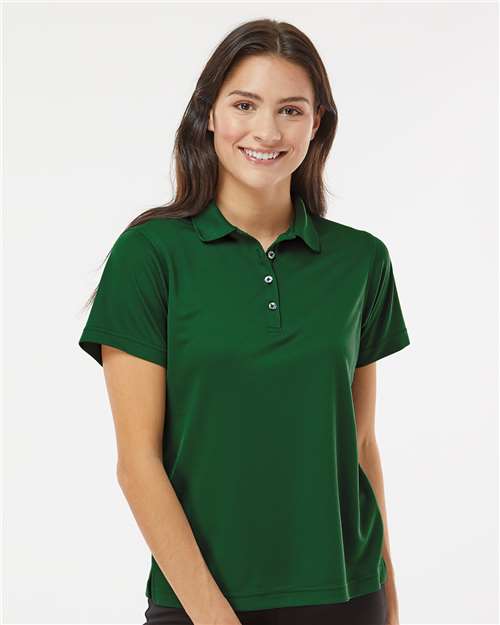 Paragon 104 Women's Saratoga Performance Mini Mesh Polo - Hunter Green - model front