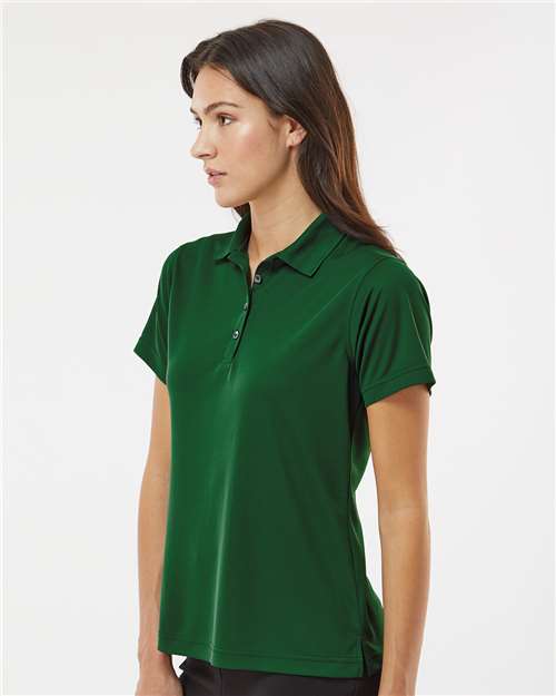 Paragon 104 Women's Saratoga Performance Mini Mesh Polo - Hunter Green - model side
