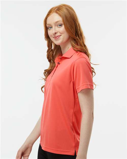 Paragon 104 Women's Saratoga Performance Mini Mesh Polo - Melon - model side