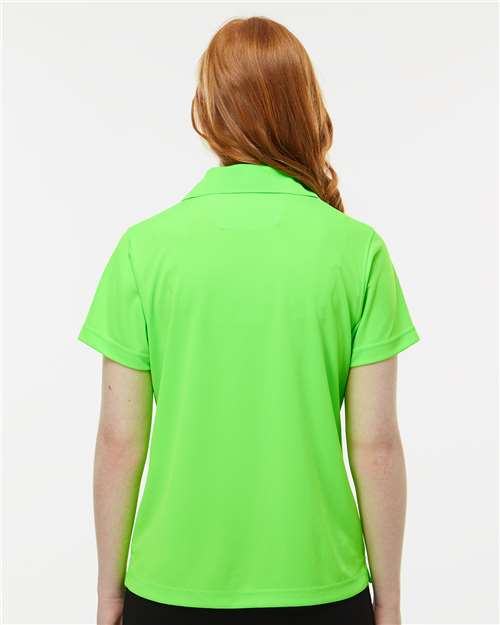 Paragon 104 Women's Saratoga Performance Mini Mesh Polo - Neon Lime - model back