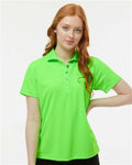 Paragon 104 Women's Saratoga Performance Mini Mesh Polo - Neon Lime - model front