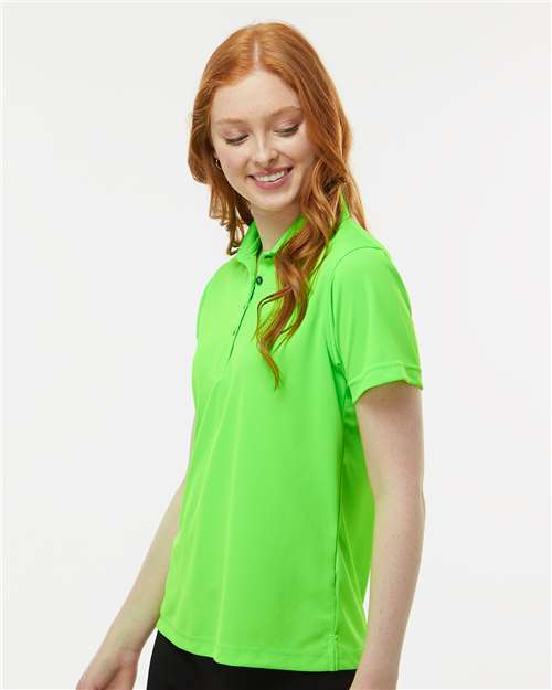 Paragon 104 Women's Saratoga Performance Mini Mesh Polo - Neon Lime - model side