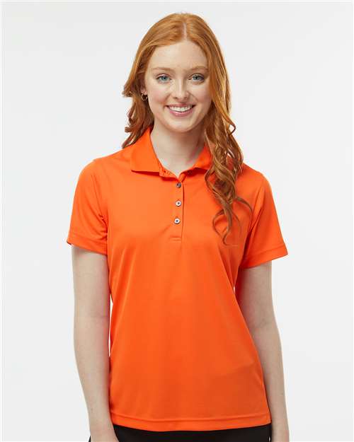 Paragon 104 Women's Saratoga Performance Mini Mesh Polo - Orange - model front