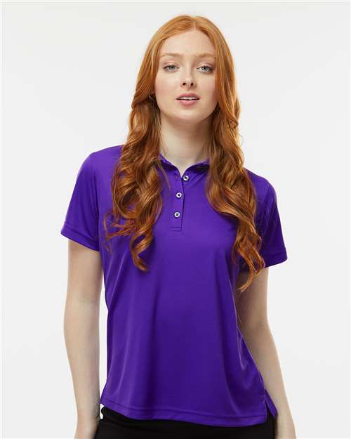 Paragon 104 Women's Saratoga Performance Mini Mesh Polo - Purple - model front