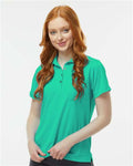 Paragon 104 Women's Saratoga Performance Mini Mesh Polo - Seagreen - model front