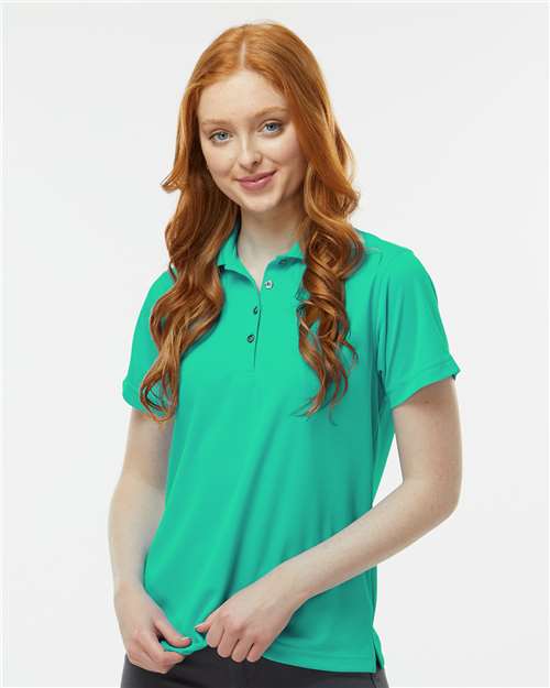 Paragon 104 Women's Saratoga Performance Mini Mesh Polo - Seagreen - model front