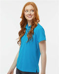 Paragon 104 Women's Saratoga Performance Mini Mesh Polo - Turquoise - model side