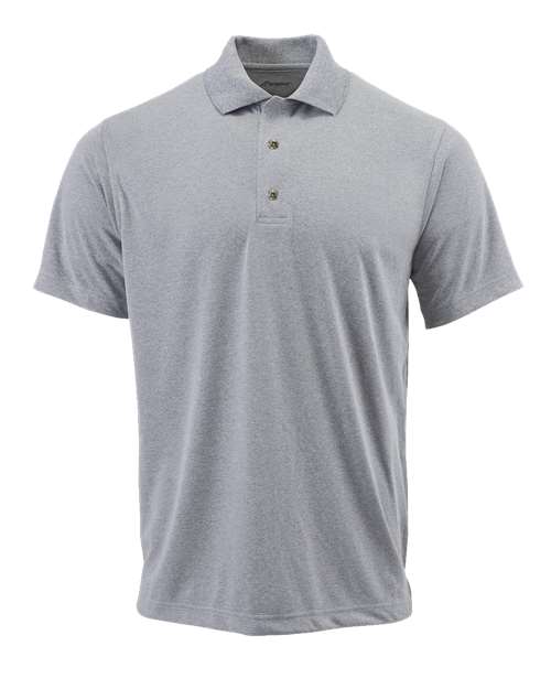 Paragon 108Y Youth Saratoga Performance Mini Mesh Polo - Heather Grey - front