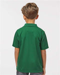 Paragon 108Y Youth Saratoga Performance Mini Mesh Polo - Hunter Green - model back