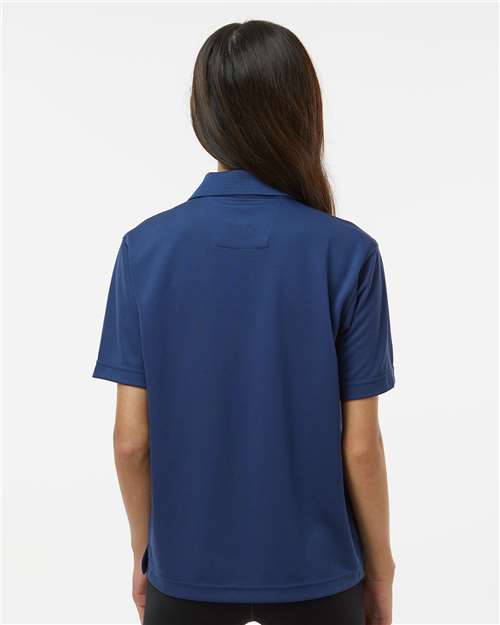 Paragon 108Y Youth Saratoga Performance Mini Mesh Polo - Navy - model back