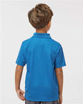 Paragon 108Y Youth Saratoga Performance Mini Mesh Polo - Turquoise - model back