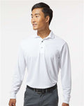Paragon 110 Men's Prescott Long Sleeve Polo - White - model front