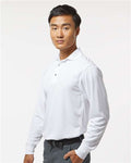 Paragon 110 Men's Prescott Long Sleeve Polo - White - model side