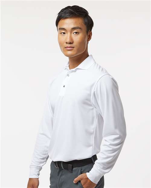 Paragon 110 Men's Prescott Long Sleeve Polo - White - model side