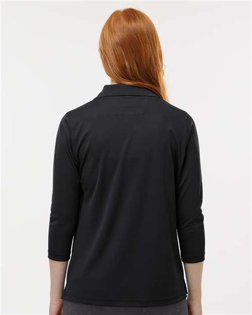 Paragon 120 Women's Lady Palm Three-Quarter Sleeve Polo - Black - model back