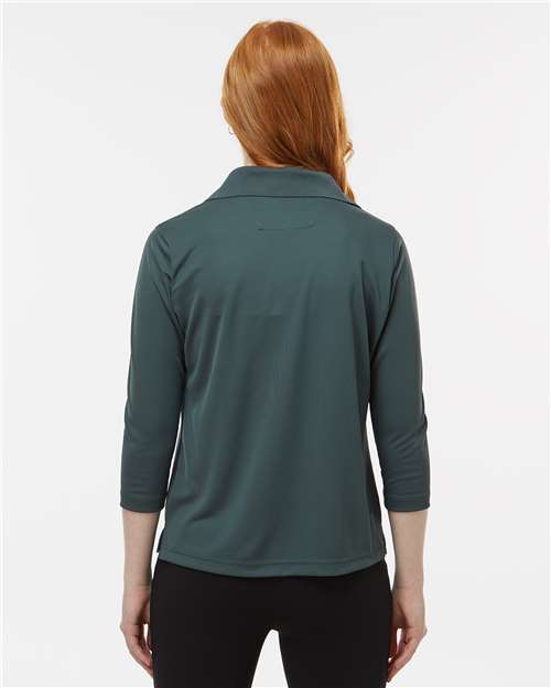 Paragon 120 Women's Lady Palm Three-Quarter Sleeve Polo - Carbon - model back