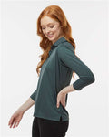 Paragon 120 Women's Lady Palm Three-Quarter Sleeve Polo - Carbon - model side