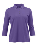 Paragon 120 Women's Lady Palm Three-Quarter Sleeve Polo - Grape - front