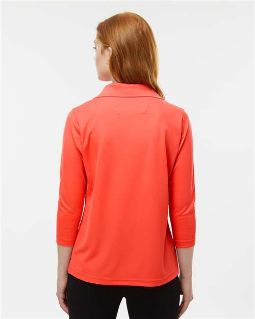Paragon 120 Women's Lady Palm Three-Quarter Sleeve Polo - Melon - model back