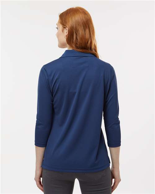 Paragon 120 Women's Lady Palm Three-Quarter Sleeve Polo - Navy - model back